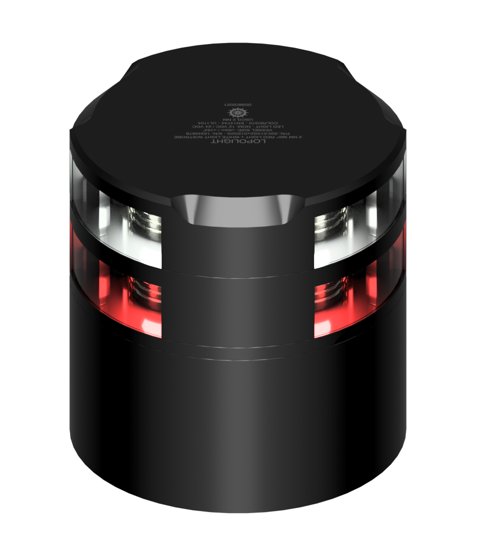 2nm 360° Red +White,black w/Conn & Alu-baseCSCD 2nm 360° Red +White,black w/Conn & Alu-baseCSCD